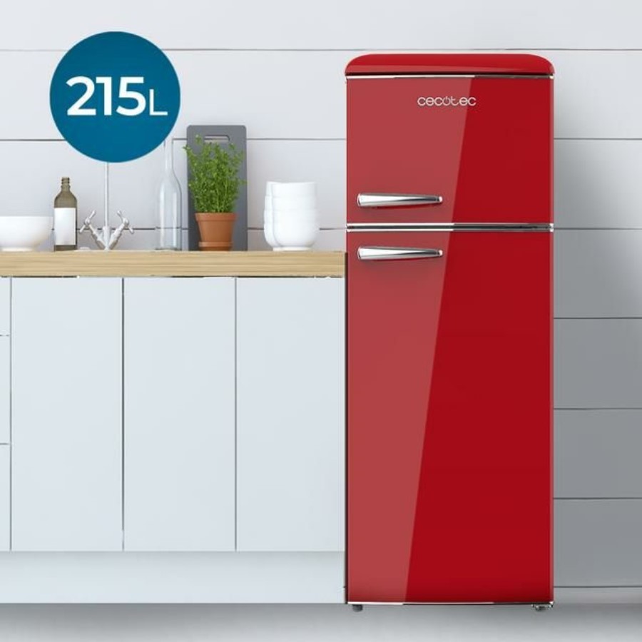 additioanl image for  Cecotec Retro Fridge Bolero Combi Red 