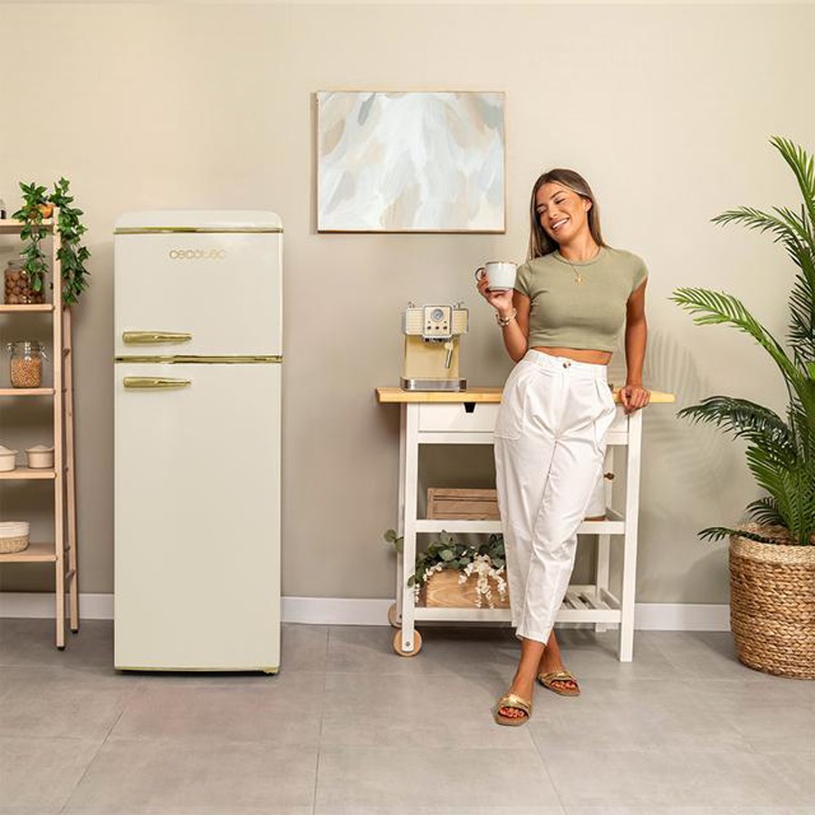 additioanl image for  Cecotec Retro Fridge Combi Beige 215 L 