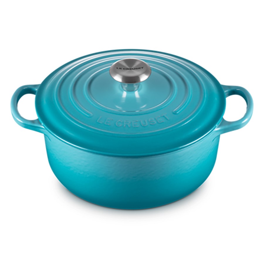 additioanl image for  Le Creuset Round Casserole Teal 20 cm 