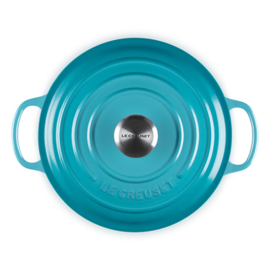 additioanl image for  Le Creuset Round Casserole Teal 20 cm 