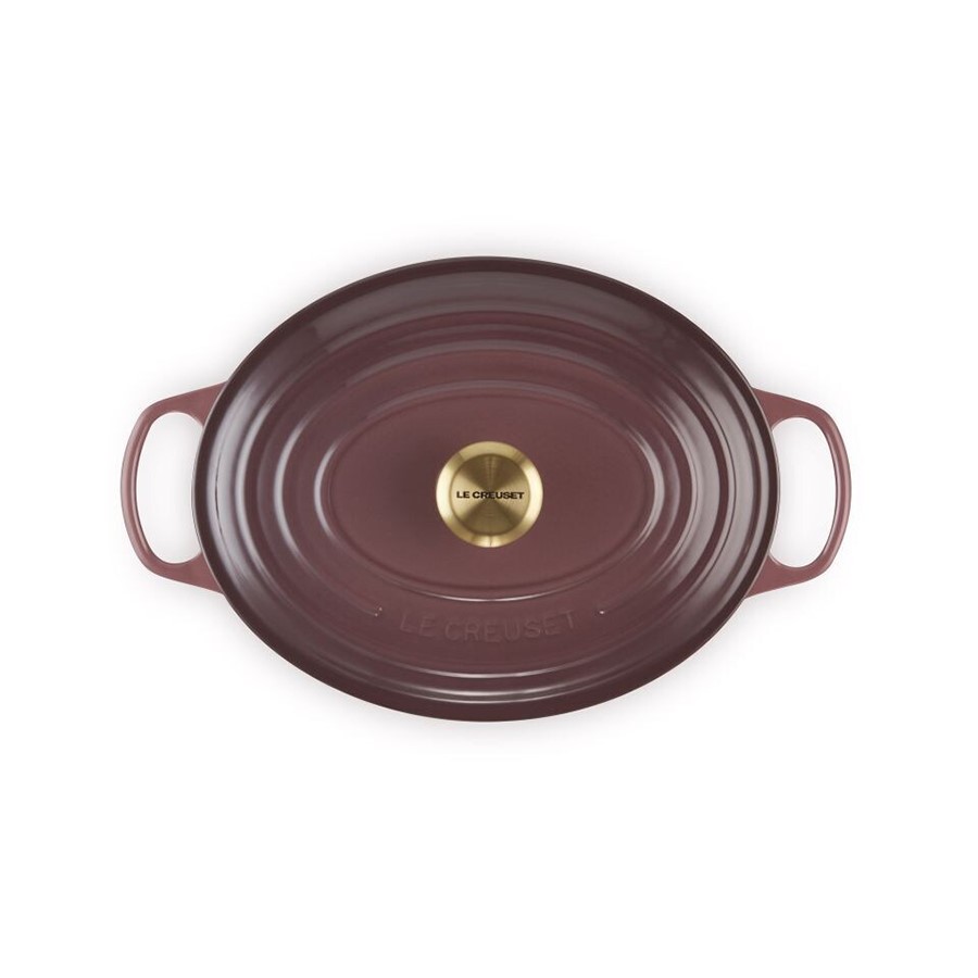 additioanl image for  Le Creuset Oval Cass. Fig Gold Knob 31cm 