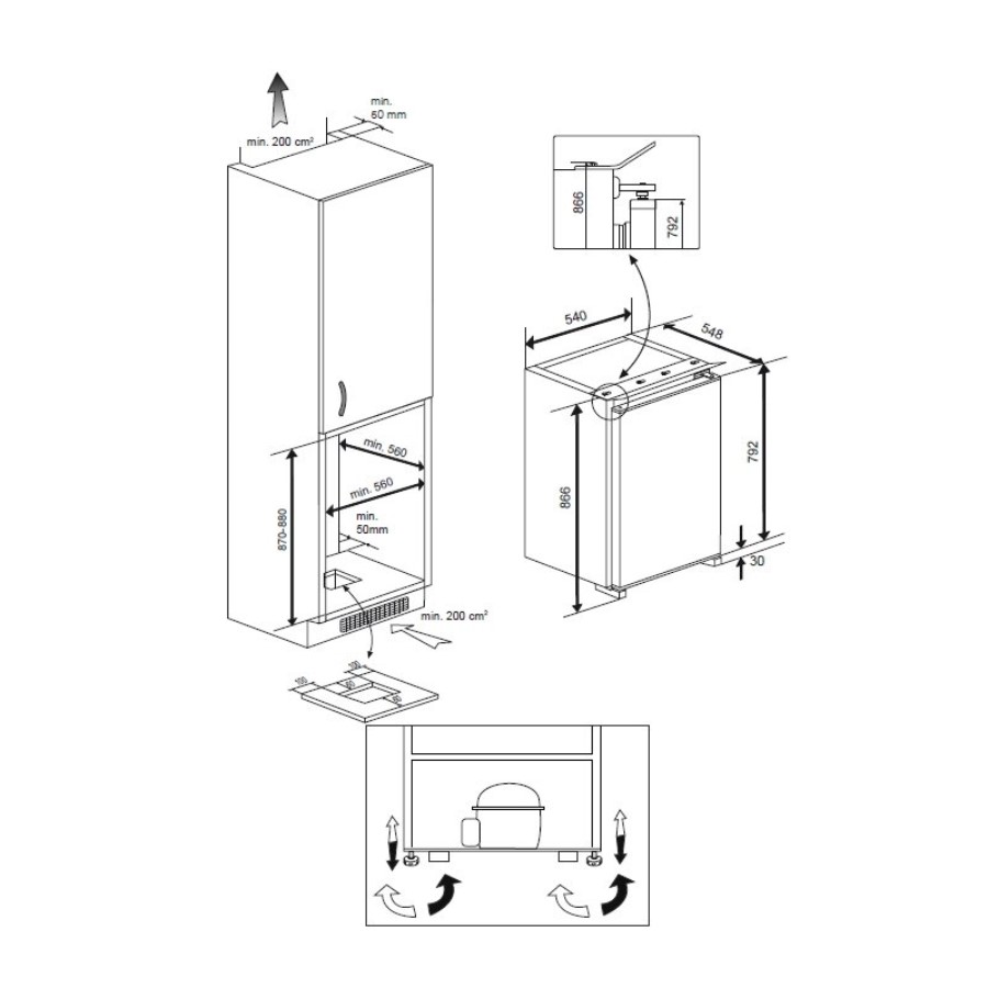 additioanl image for  Beko Fridge Freezer Built-In White 