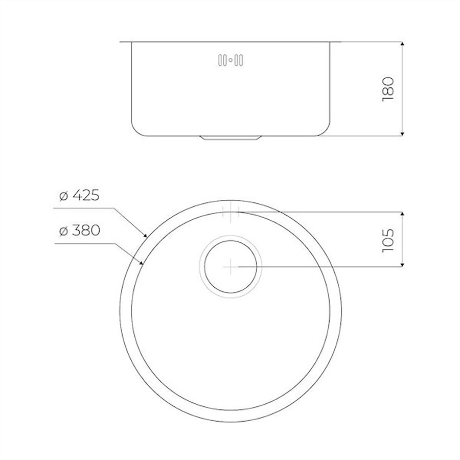 additioanl image for  Foster Sink Round S/Steel 42 cm 
