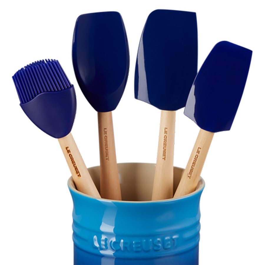 additioanl image for  Le Creuset Crock with 4 Spatulas Az/Blue 
