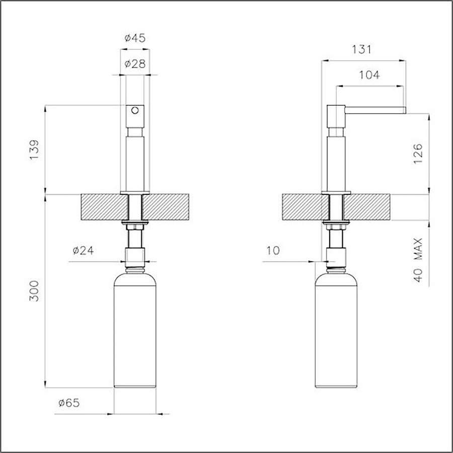 additioanl image for  Foster Built in Soap Dispenser Gun Metal 