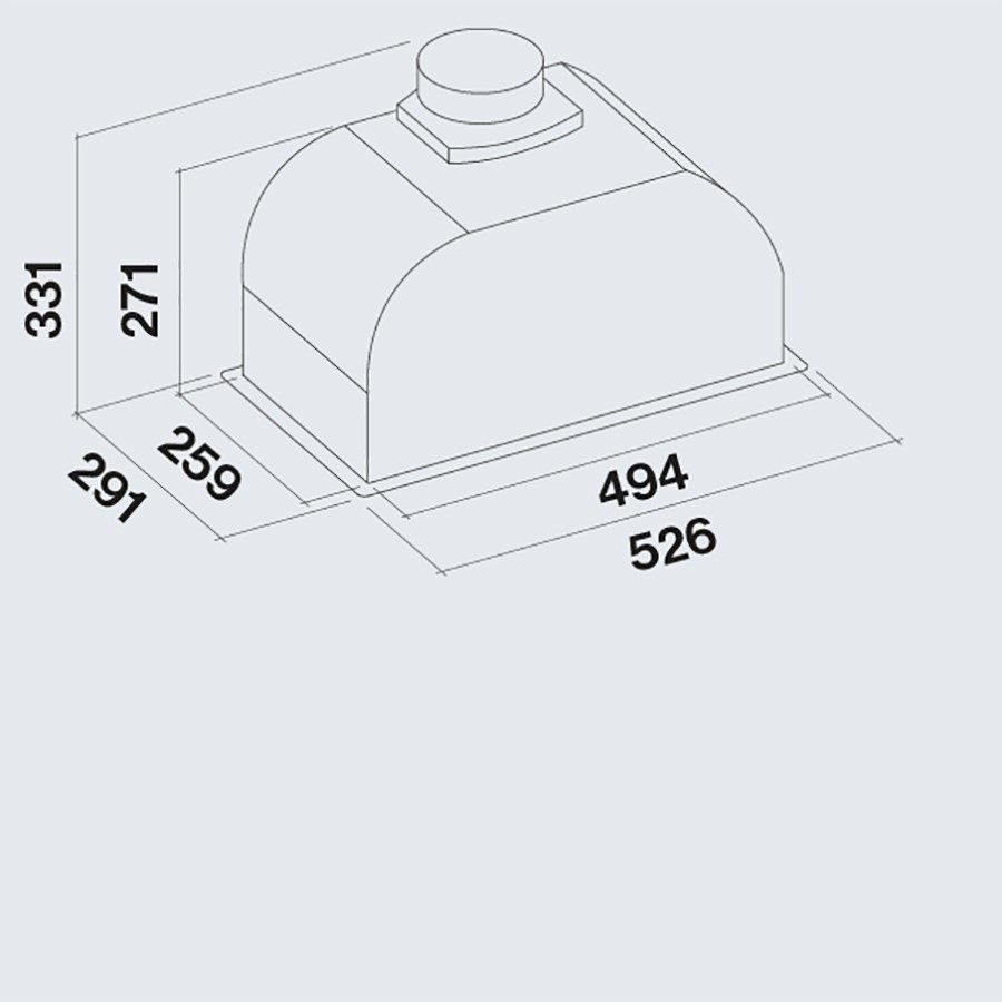 additioanl image for  Falmec Hood Incasso Built-In Inox 50 cm 