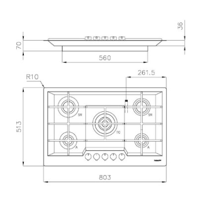 additioanl image for  Foster Cooker Hob KE FM|TM St/St 80.3x51 