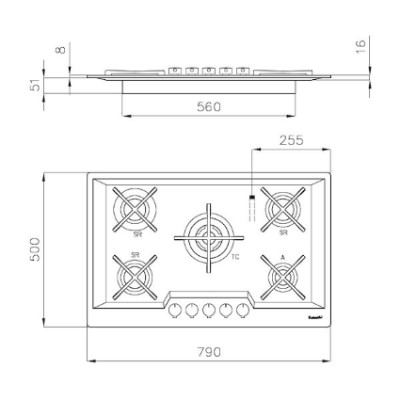 additioanl image for  Foster Cooker Hob KS St/St 79x50 