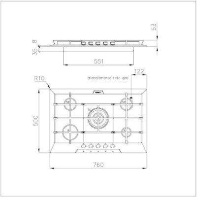 additioanl image for  Foster Gas Cooker Hob KF 5B Stain.Steel 