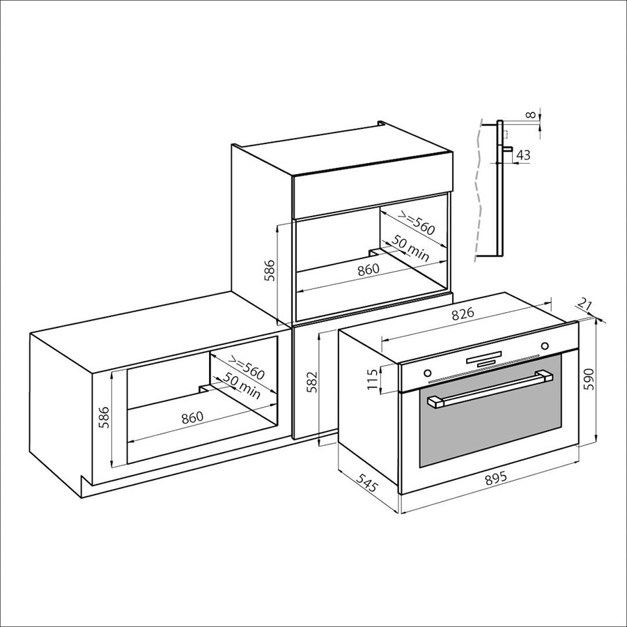 additioanl image for  Foster Oven KE St/St+Glass 90 x 60 cm 