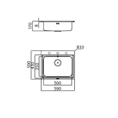additioanl image for  Foster Sink Evo Stndrd(8mm Edge) St/St 