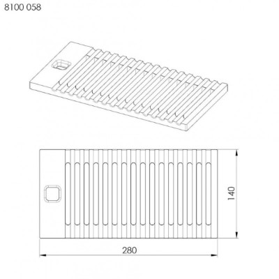 additioanl image for  Foster Black Drainer  28x14cm 