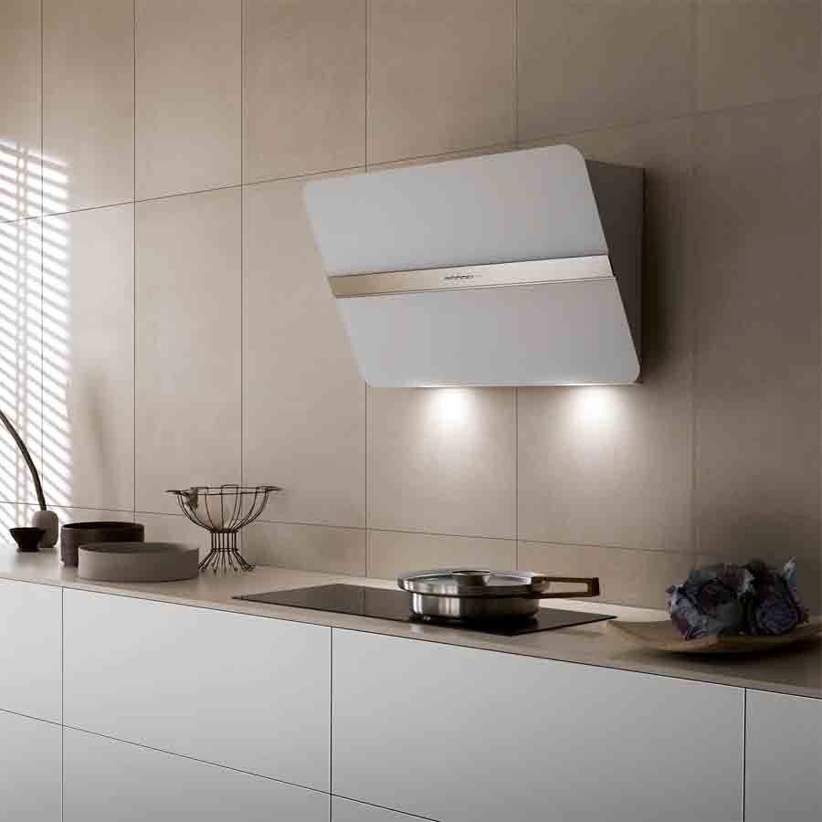 additioanl image for  Falmec Hood Flipper White Glass 55 cm 