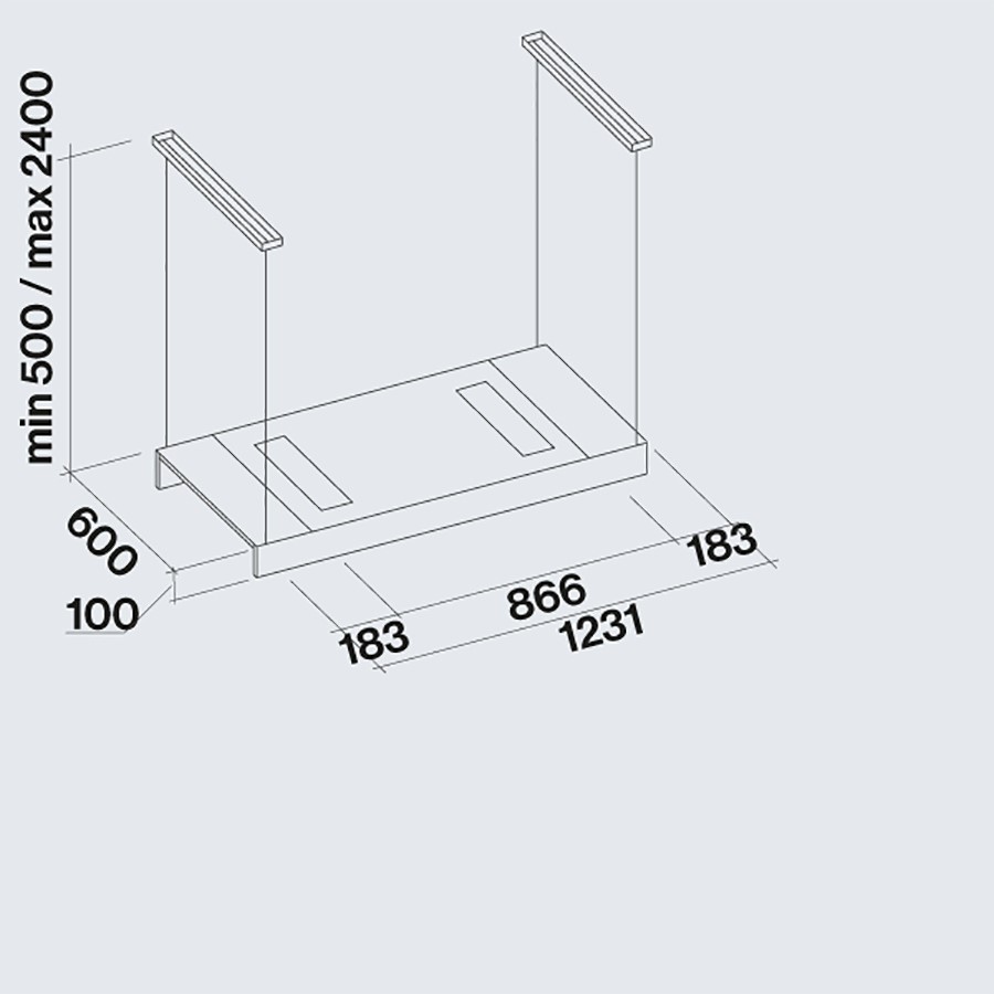 additioanl image for  Falmec Hood Light Island Bronze 120 cm 