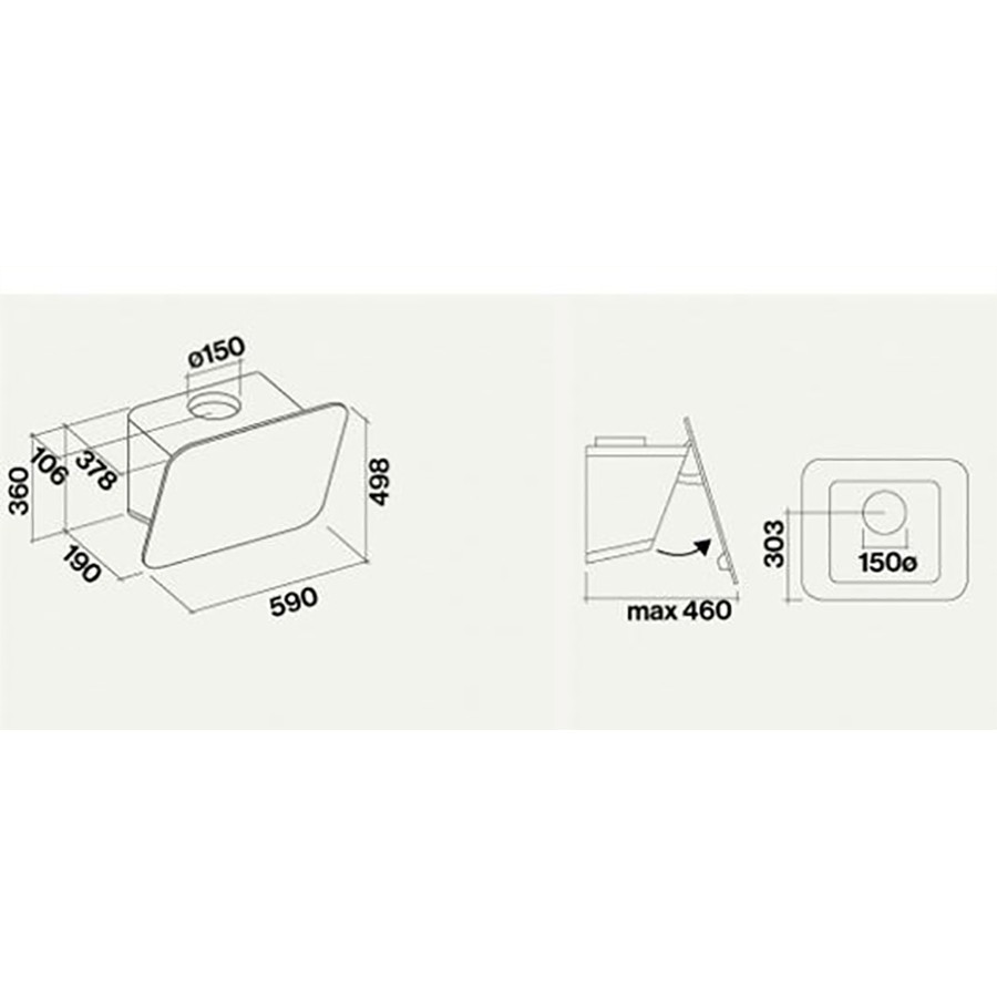 additioanl image for  Falmec Hood Tab Design Black 60 cm 