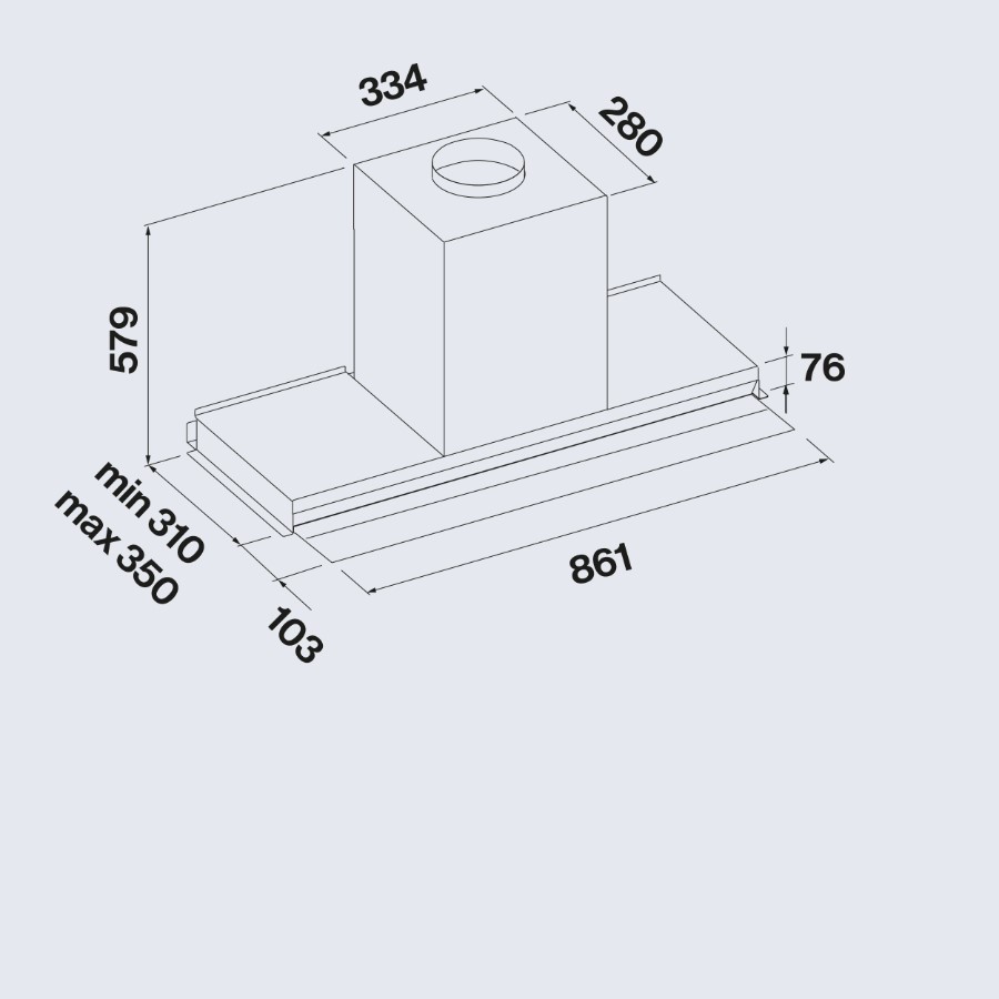 additioanl image for  Falmec Hood Built-in 90 cm - 800 m3/h 