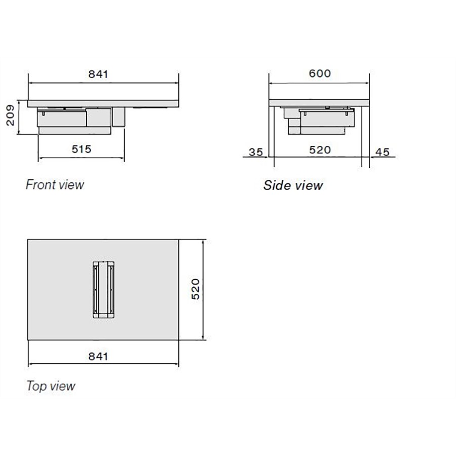 additioanl image for  Falmec Electric Hob Zero 84 cm 600 m3/h 