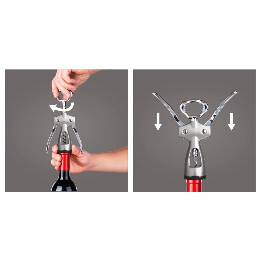 additioanl image for  Vacuvin Winged Corkscrew S/Steel 