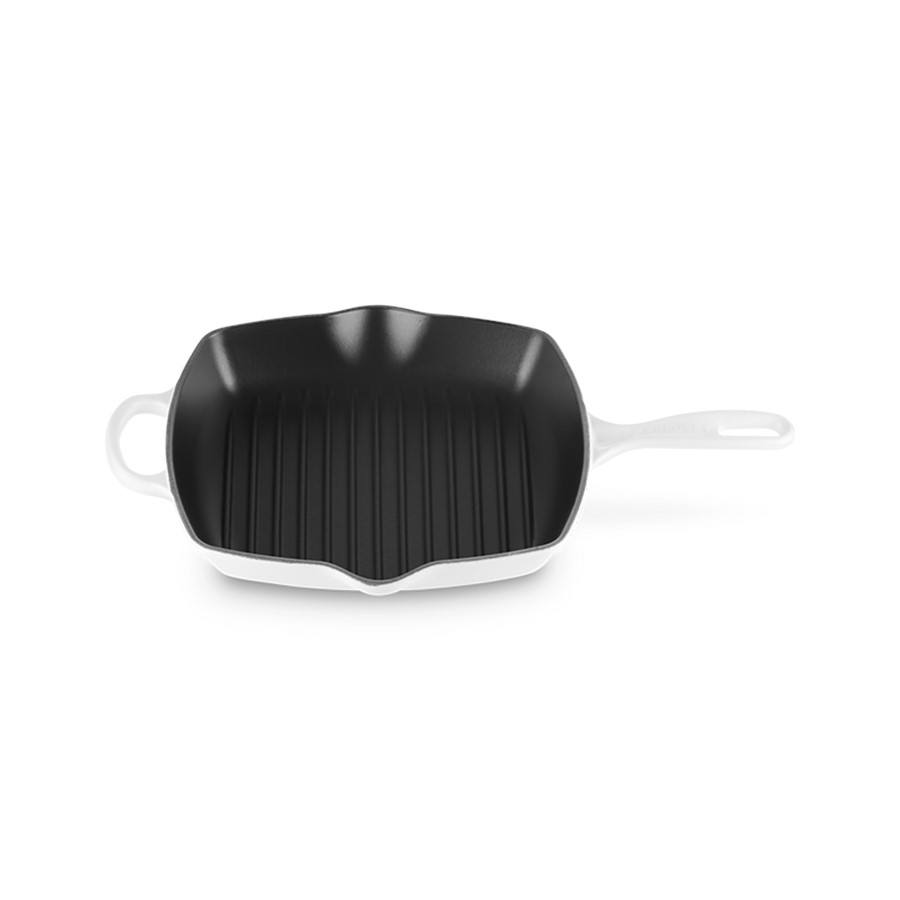 additioanl image for  Le Creuset Sq. Skillet Grill White 26cm 