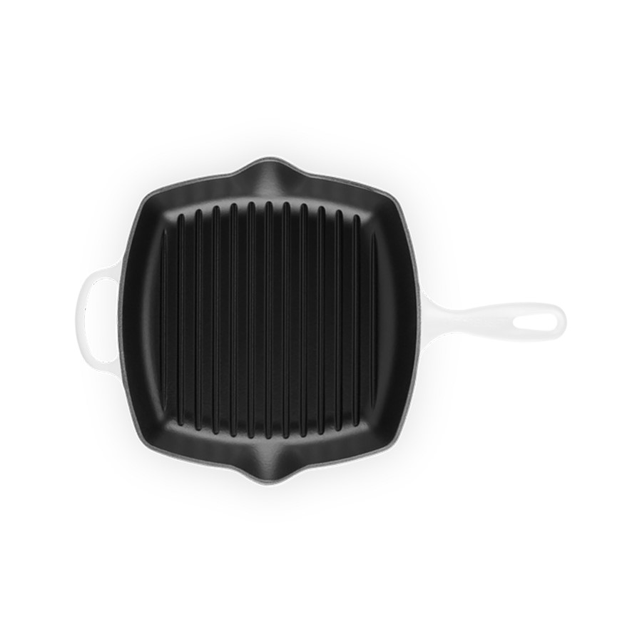 additioanl image for  Le Creuset Sq. Skillet Grill White 26cm 