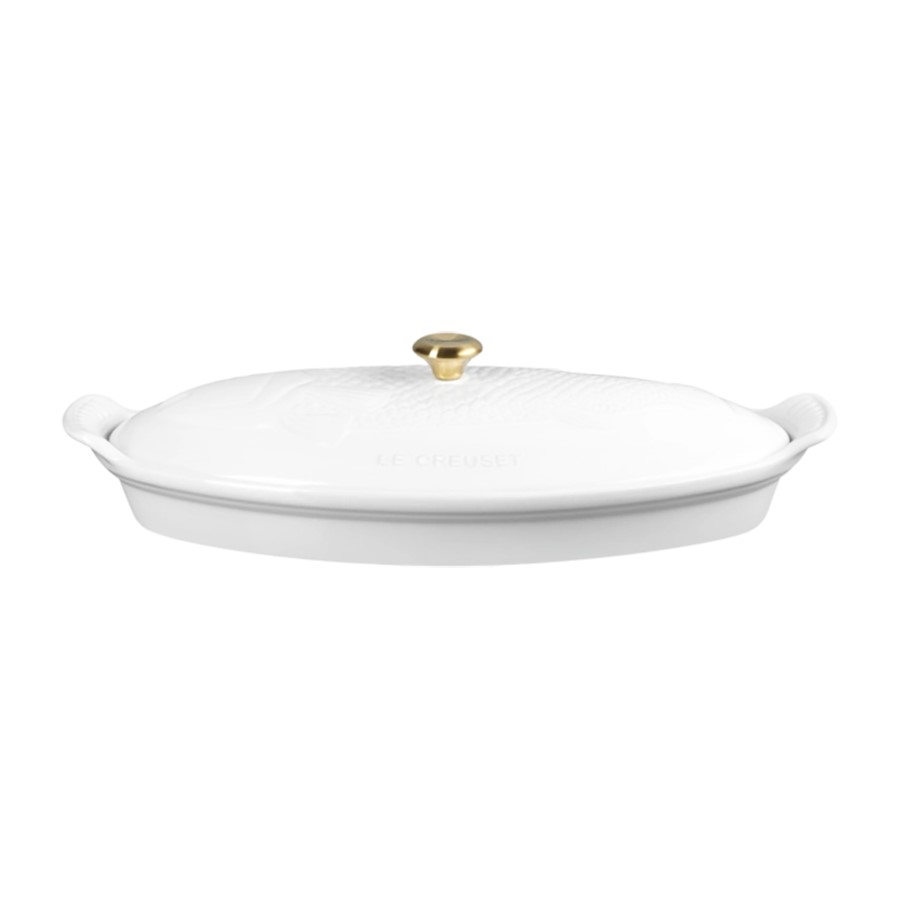 additioanl image for  Le Creuset Heritage Fish Baker Wht 34cm 