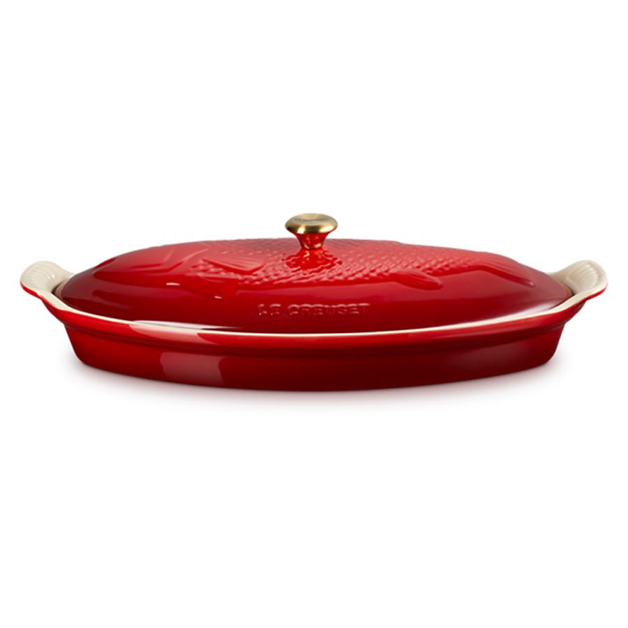 additioanl image for  Le Creuset HeritageFishBaker Cerise 34cm 