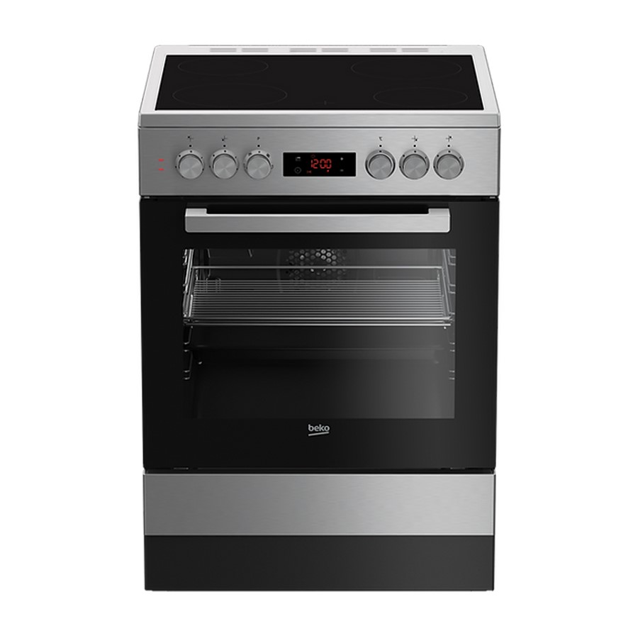 product image Beko Cooker Electric Fan Assisted Blk/S H 85cm x W 60cm x D 60cm