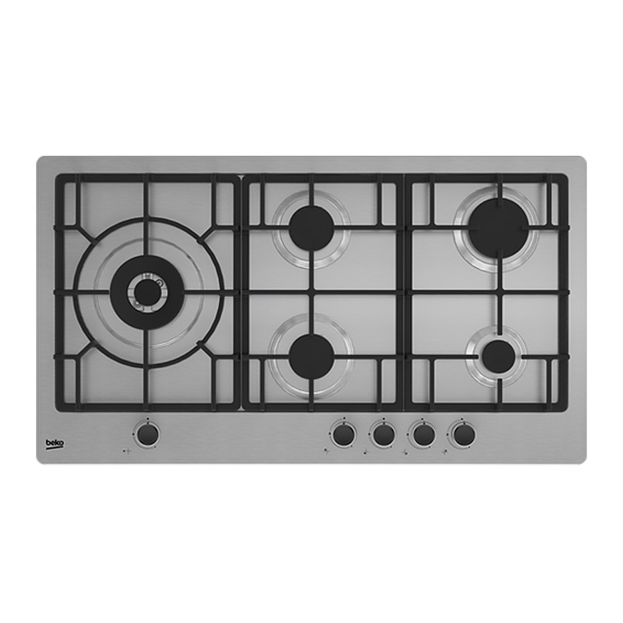 product image Beko Hob Gas 4 Burners & 1 Wok 90 cm H 12cm x W 90 cm x D 58.5cm
