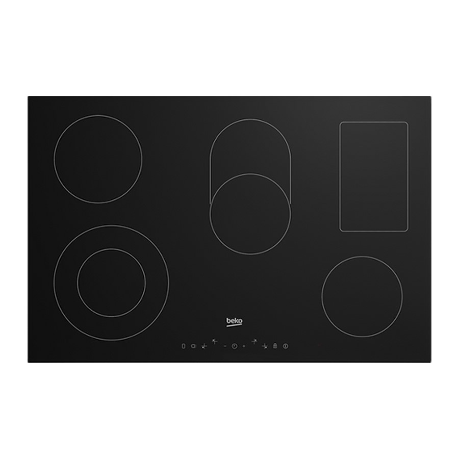product image Beko Hob Ceramic 5 Zone Black 77 cm H 4.6cm x W 77cm x D 51cm