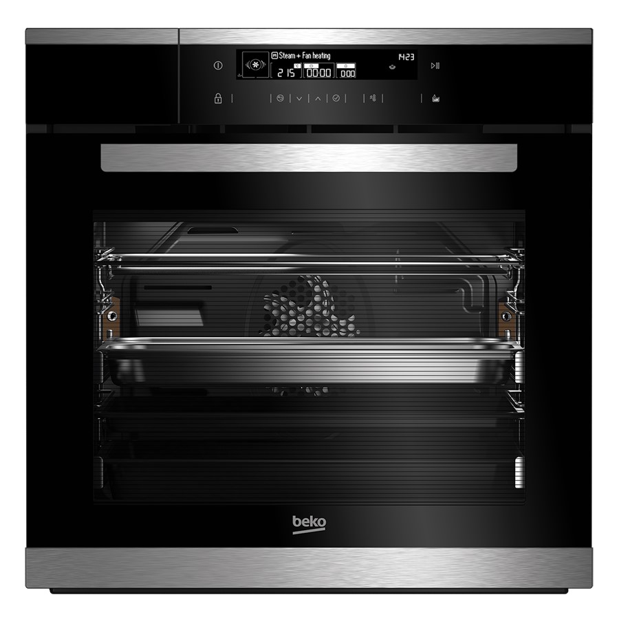 product image Beko Oven Combi Steam Pizza Blk + S/S H 59.5cm x W 59.4cm x D 56.7
