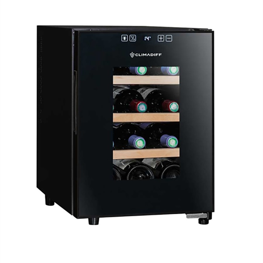 product image Climadiff Wine Cooler 12 Bottles Black H 48cm x W 34.5cm x D 46cm
