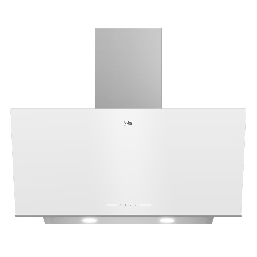 product image Beko Hood Slanting Glass White 90cms H 49.5cm x W 59.5cm x D 51cm