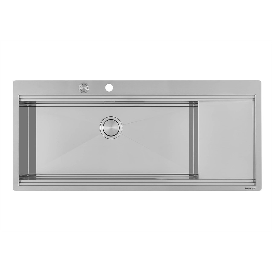 product image Foster Sink Milanello S/Steel 118 x 52cm 8100602 Three Black Grid Milanello 
8407116 Automaric waste fitting