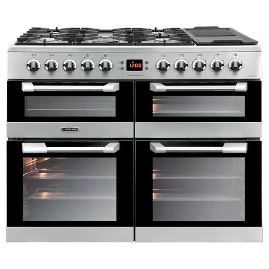 product image Leisure 100 cm Dual Fuel  Cooker S/Steel H 90cm x W 100cm x D 60cm