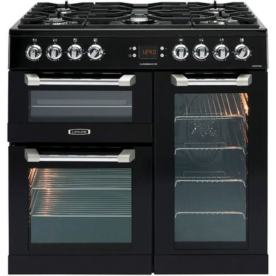 product image Leisure 90 cm Dual Fuel Cooker Black H 90cm x W 90cm x D 60cm