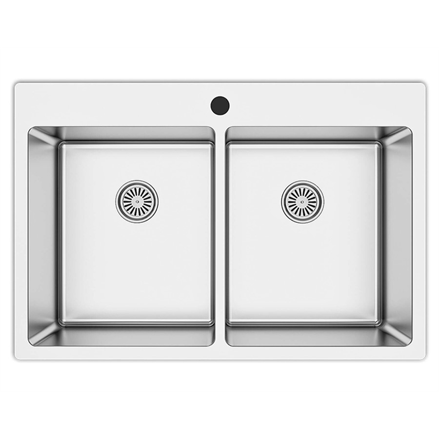 product image Asil 2 Bowl Sink 74 x 50.0cms NO Drain U/Mount