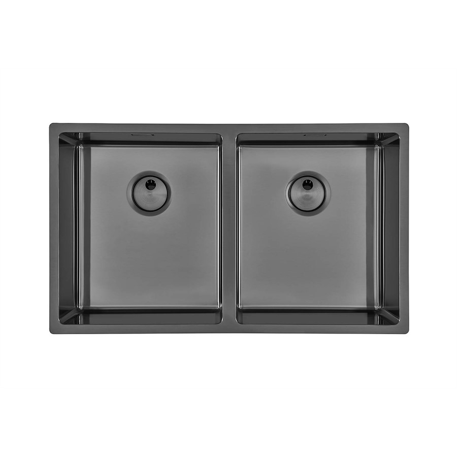 product image Foster Skin Double Gun Metal Undermount Stainless Steel 75 x 44 cm