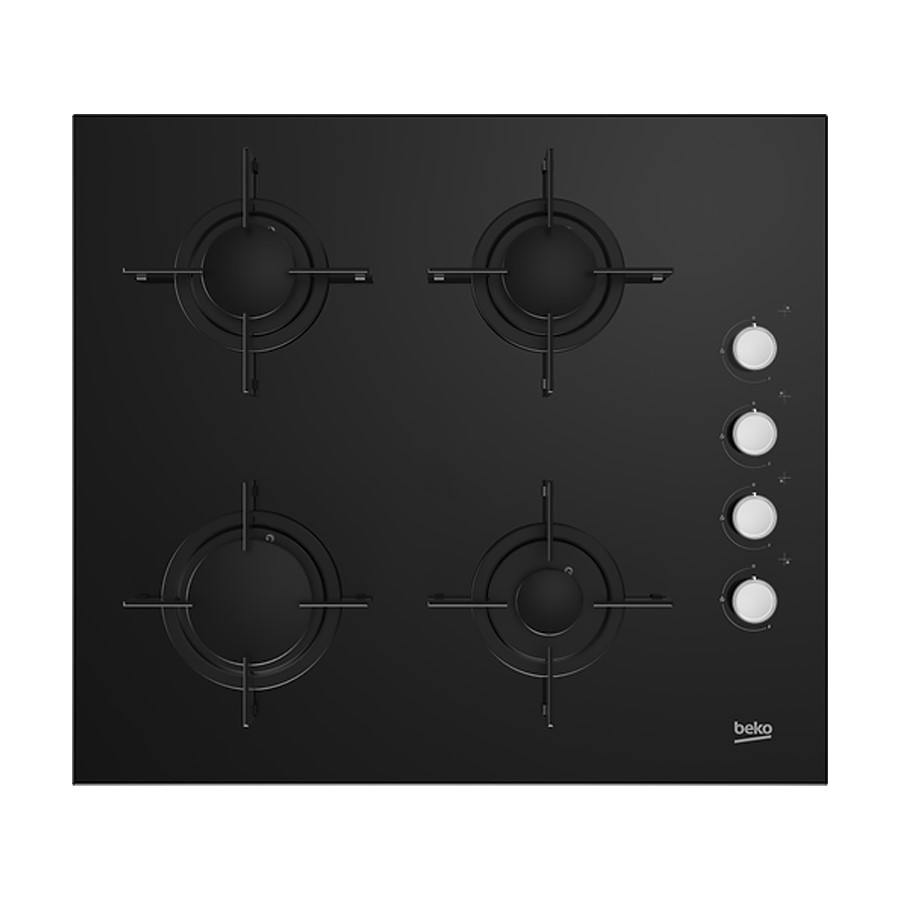 product image Beko Hob Gas 4 Burners Black 59 cm H 4.6cm x W 59cm x D 52.4cm