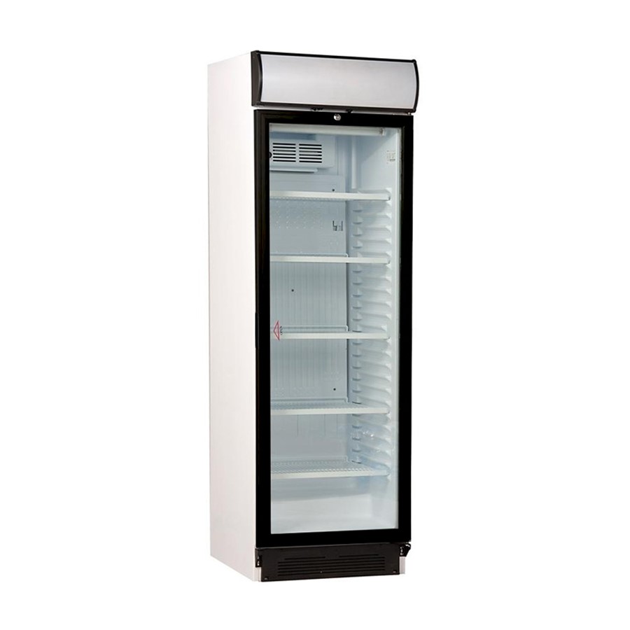 product image Ugur Black Glass Door White Int. 334 Ltr H 198cm x W 59.5cm x D 64cm