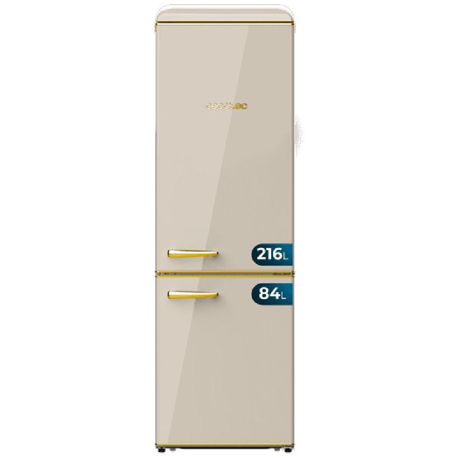 product image Cecotec Retro Fridge Combi Beige 300 L H 192.0cm x W 59.5cm x D 62.8cm