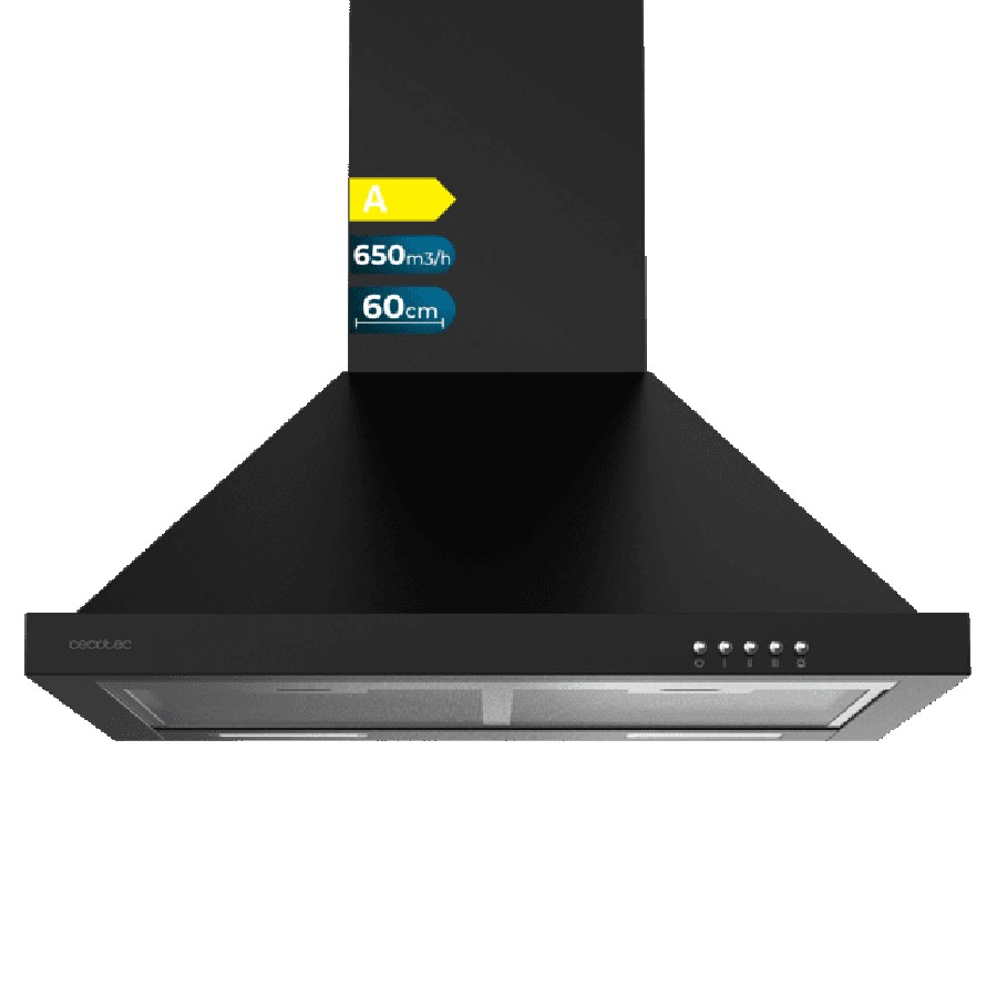 product image Cecotec Hood Flux PM 606500 Black 60 cm H 106.2cm x W 60.0cm x D 51.0cm