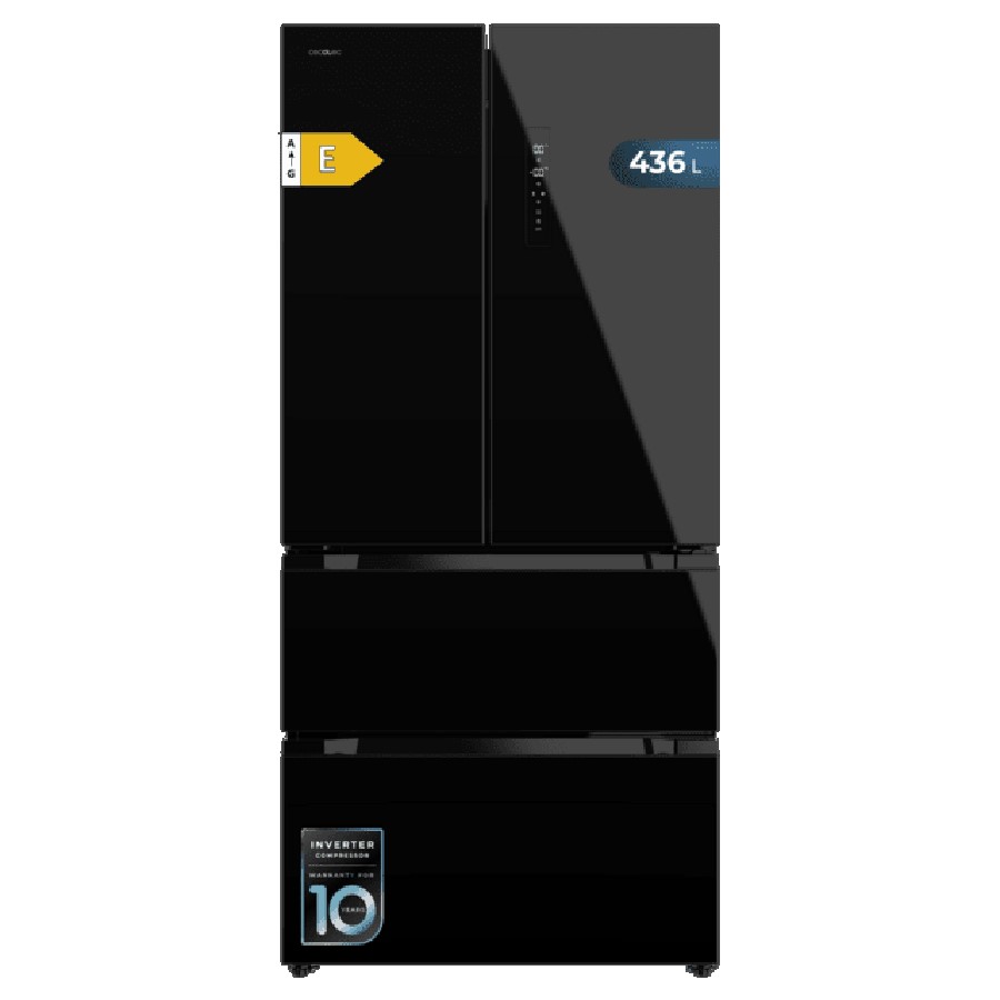product image Cecotec CoolMarket Black Glass 436 L FD H 183.0cm x W 83.6cm x D 63.6cm