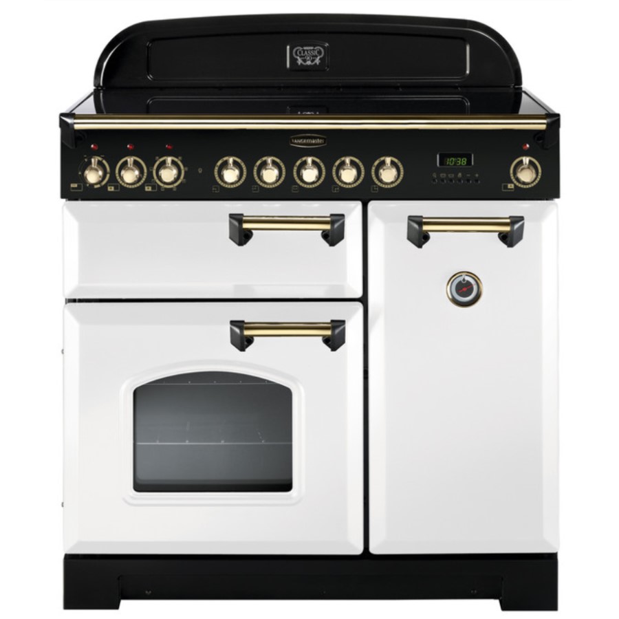 product image RangeM Class DL 90 IND. White Brass H 90.5/93.0 cm x W 90.0 cm x D 60.8 cm