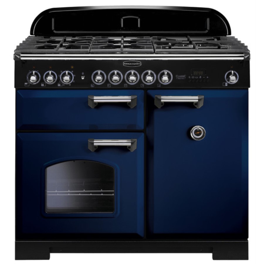 product image RangeMaster DL 100 D/Fuel Blue Chrome W: 99.4 cm - D: 60.8 - H: 90.5 / 93