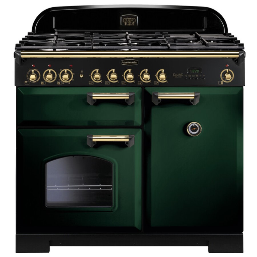 product image RangeMaster DL 100 D/Fuel Green Brass W: 99.4 cm - D: 60.8 cm - H: 90.5 / 93cm