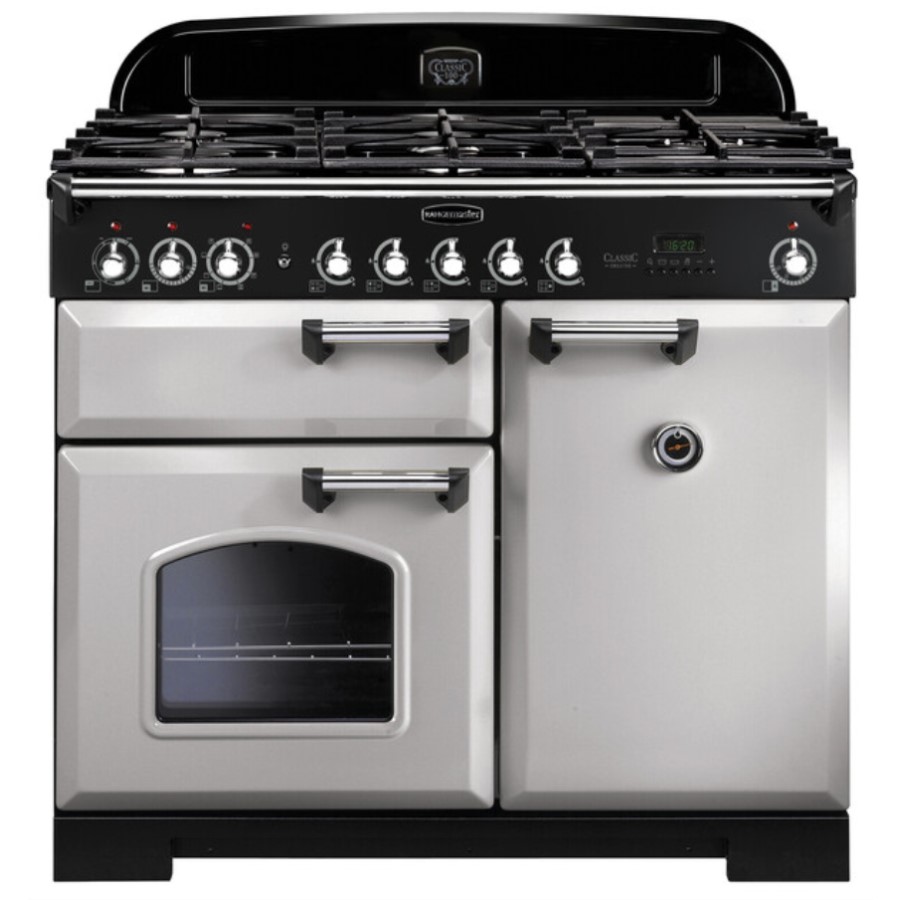 product image RangeMaster DL 100 D/F Royal Pearl Chrom W 99.4 cm x D 60.8 cm x H 90.5 / 93.0cm