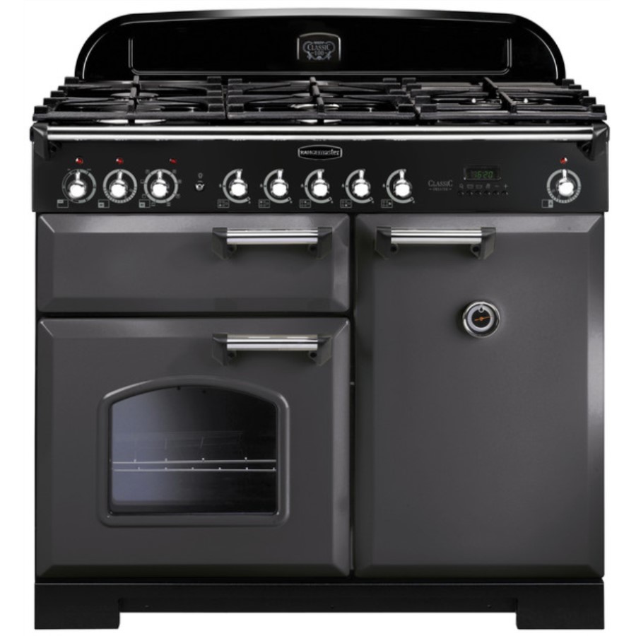 product image RangeMaster DL 100 D/Fuel Slate Chrome W: 99.4 cm - D: 60.8 cm - H: 90.5 / 93