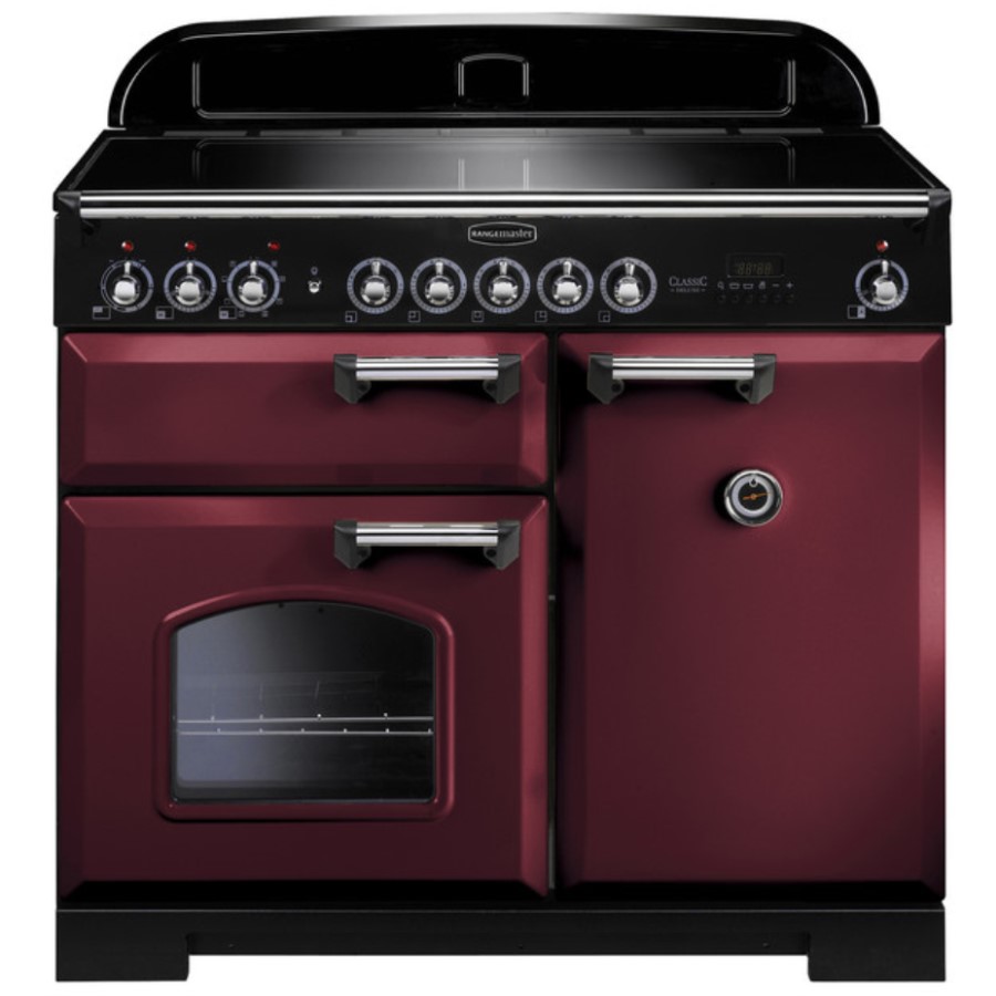 product image RangeMaster DL 100 Ind. Cranberry Chrome W: 99.4 cm - D: 60.8 cm - H: 90.5 / 93 cm