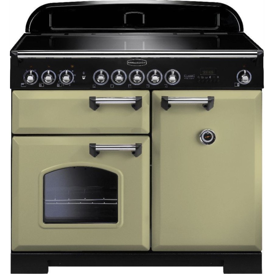 product image RangeMaster DL 100 Ind. Olive Grn Chrome W: 99.4 cm - D: 60.8 cm - H: 90.5 / 93 cm