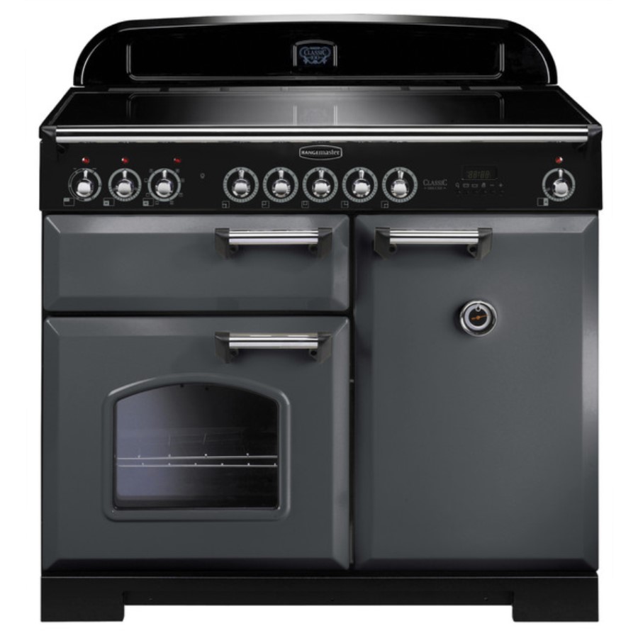 product image RangeMaster DL 100 Ind. Slate Chrome H 90.5/93.0 cm x W 99.4 cm x D 60.8 cm